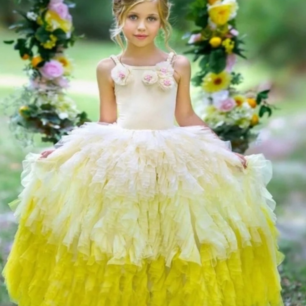 Dollcake Sundown Frock Yellow Ombré Sz 8